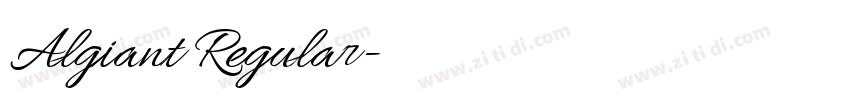Algiant Regular字体转换 Algiant Regular字体转换